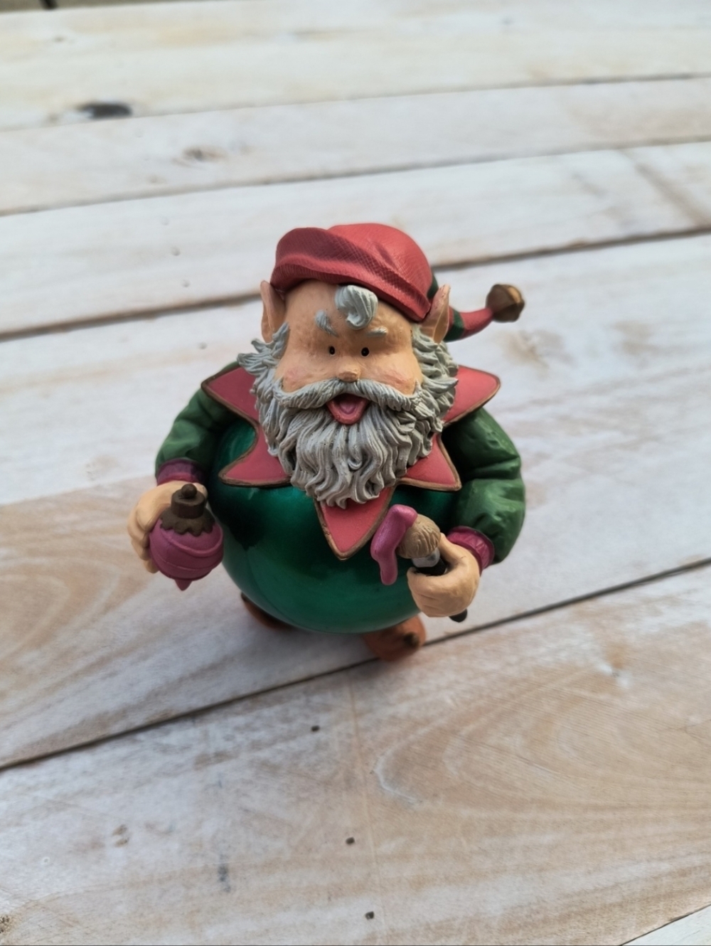 Vintage 90s Matrix Collections Santa Elf Bauble Christmas Ornament With Box